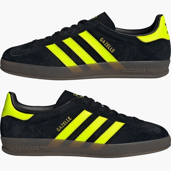 🖤⚠️ ADIDAS GAZELLE INDOOR BLACK SOLAR YELLOW 🖤⚠️